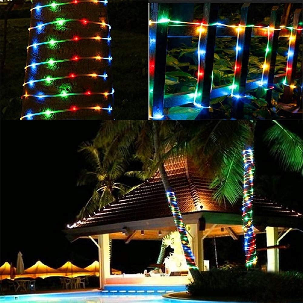 024 Bluetooth Smart LED Fairy RGB Rope Light Sync to Voice & Music, Timer, DIY Color Changing, 10M/33FT Waterproof Strip Light String Light with App Control, Outdoor Indoor Christmas Holloween