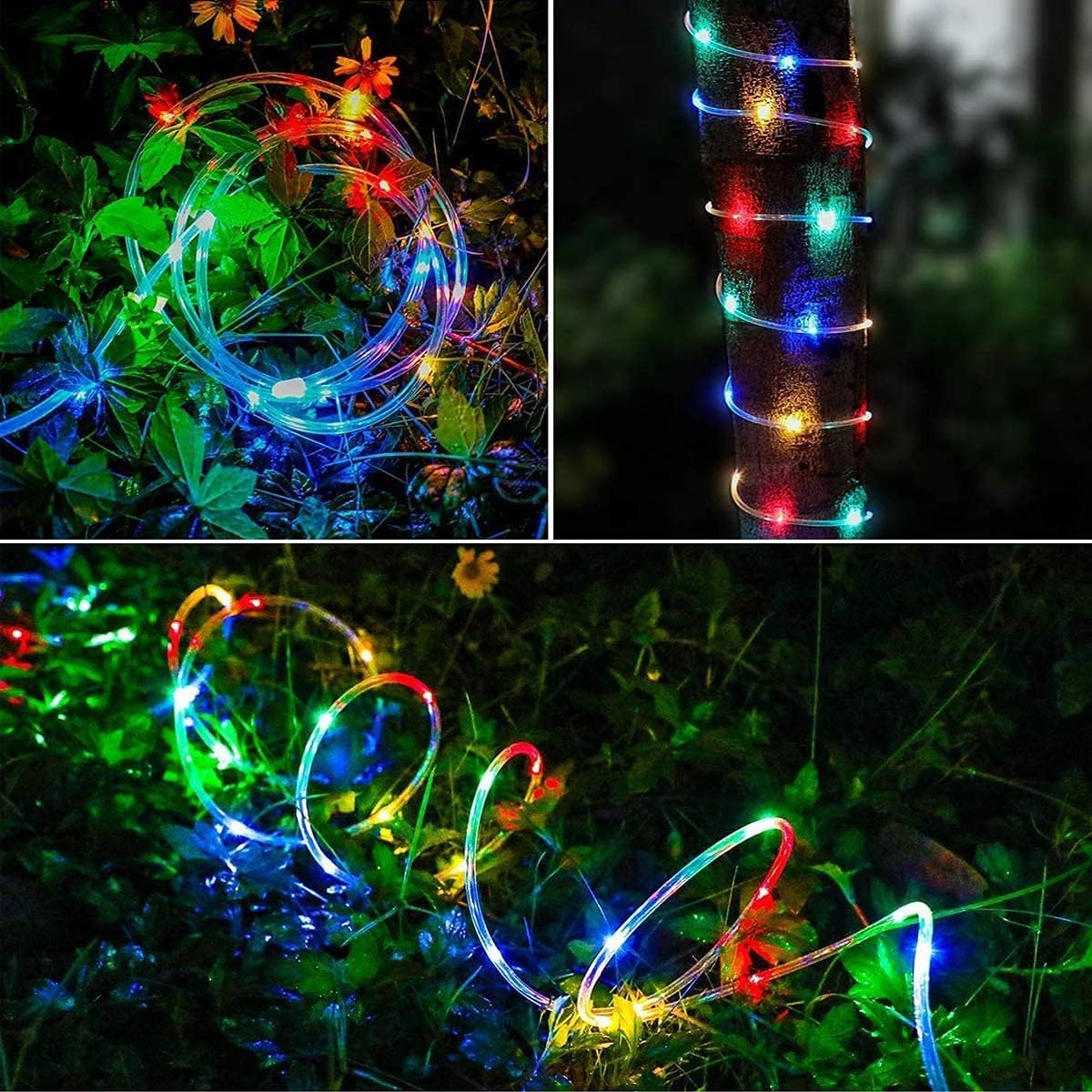 024 Bluetooth Smart LED Fairy RGB Rope Light Sync to Voice & Music, Timer, DIY Color Changing, 10M/33FT Waterproof Strip Light String Light with App Control, Outdoor Indoor Christmas Holloween