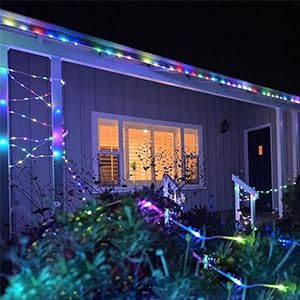024 Bluetooth Smart LED Fairy RGB Rope Light Sync to Voice & Music, Timer, DIY Color Changing, 10M/33FT Waterproof Strip Light String Light with App Control, Outdoor Indoor Christmas Holloween